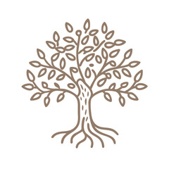Fototapeta premium Stylized Mastic Tree Vector Illustration