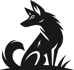 Coyote animal vector silhouette