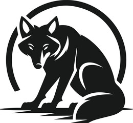 Coyote animal vector silhouette