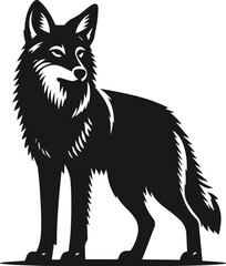 Coyote animal vector silhouette