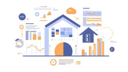 Fototapeta premium Real Estate concept, Agent to present the property .price for loan investment chart graph documents and calculating table payment to customer.