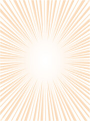 Obraz premium ライトオレンジのポップな集中線背景素材