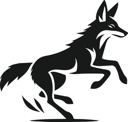Coyote animal vector silhouette