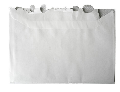 enveloppe postale ouverte vue de dos, PNG sur fond transparent