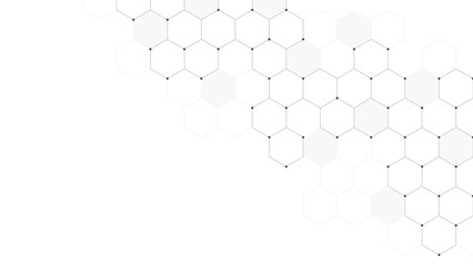 Hexagons pattern. Geometric abstract background with simple hexagonal elements. Creative idea for medical, technology or science design