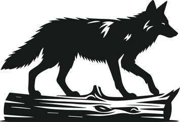 Coyote animal vector silhouette