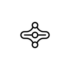 Minimalist Geometric Icon: Connectivity & Network Concept