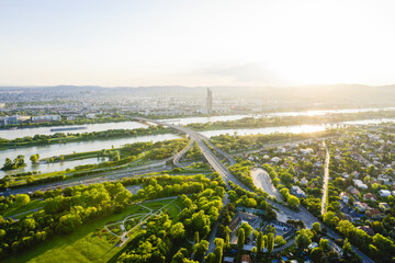 Wien, Donaucity, Neue Donau, Donau, Österreich