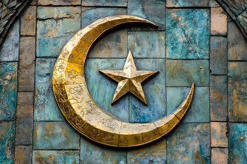 Golden Crescent and Star Symbol