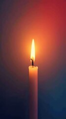 Fototapeta premium burning candle in the dark