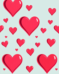 Heart seamless background design