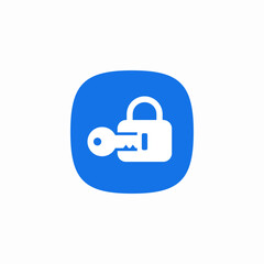 Unlock security open blue icon vector sign