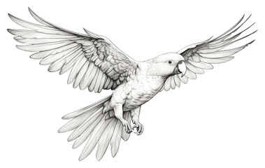 Fototapeta premium PNG Parrot drawing animal sketch.