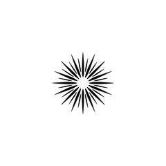 Obraz premium Abstract Starburst Graphic, Minimalist Black and White Design