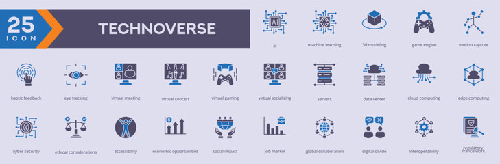 Technoverse icon set vector image in glyph style
Technoverse set of Web icons in glyph style
Technoverse icon for Web and glyph app