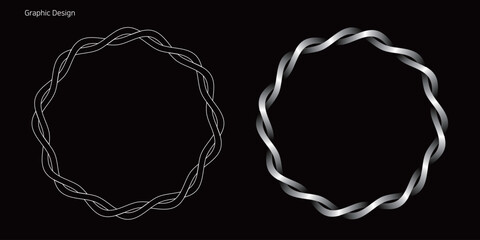 끈형태가 나선형으로 회전하며 꼬여있는 입테적인 라인