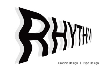 RHYTHM 텍스트에 박자감 효과를준 텍스트 디자인