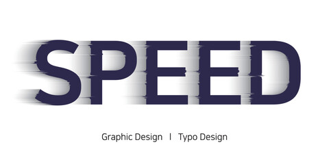 스피드 텍스트에 속도감 있는 효과가 더해진 텍스트 디자인