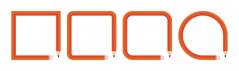 팝업에 활용가능한 연필 모양의 테두리