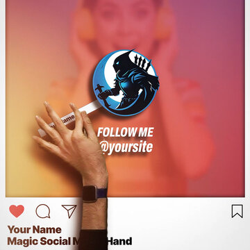 Magic Social Media Hand Logo Reveal