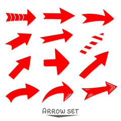 set of red arrows
