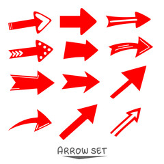 set of red arrows
