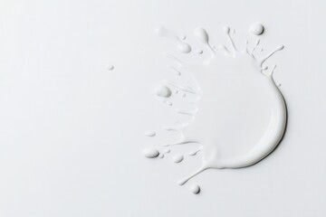 creamy white splash creates sense of purity and cleanliness, perfect for demonstrating skincare product effectiveness
