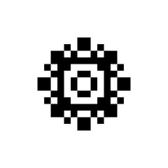 abstract shape retro pixel art