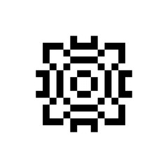 abstract shape retro pixel art