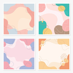 Artwork trendy contemporary abstract shapes. Background with abstract Colorful. Banner and cover for your design.