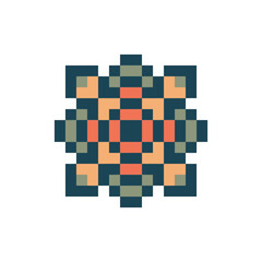 abstract shape retro pixel art