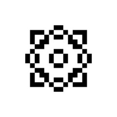 abstract shape retro pixel art