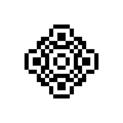 abstract shape retro pixel art