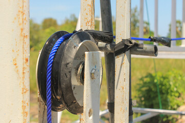 Local villagers are building a windmill from locally-sourced materials to draw water from the well