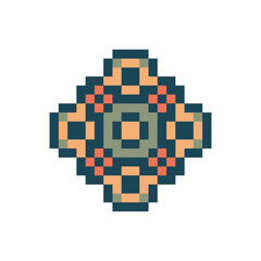 abstract shape retro pixel art