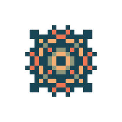abstract shape retro pixel art