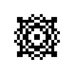 abstract shape retro pixel art