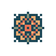 abstract shape retro pixel art