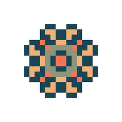 abstract shape retro pixel art