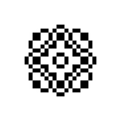 abstract shape retro pixel art