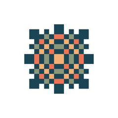 abstract shape retro pixel art