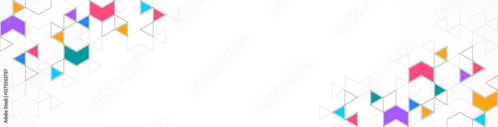 Poster creative idea of modern design with abstract geometric background. minimalistic texture with triangl
