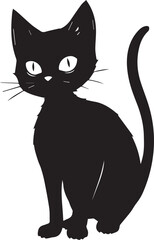 Cute kitten. Hand drawn vector illustration