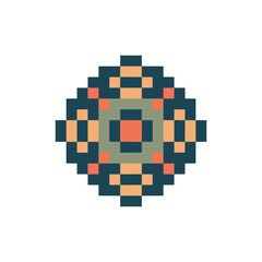 abstract shape retro pixel art