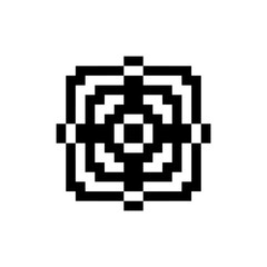abstract shape retro pixel art