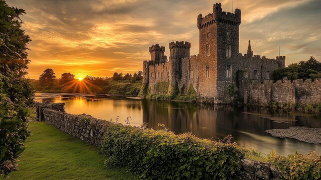 Ashford Castle: Iconic Mayo Destination in Ireland with Sunset Glow