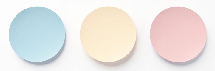 Blank circle adhesive sticker isolated on white background for labeling, packaging, and branding, tag, isolated