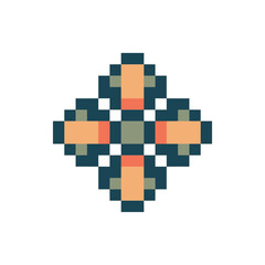 abstract shape retro pixel art
