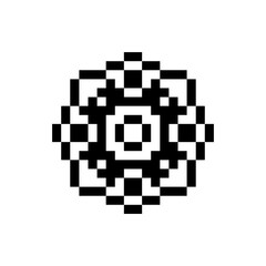 abstract shape retro pixel art