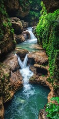 Baatara Gorge Waterfall: Stunning Vertical Shot of Lebanon's Green Nature